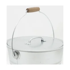 AUBRY GASPARD - Seau à pellets ou cendres en métal galvanisé rond 10 litres