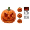 BASICS - 2 citrouille d'halloween avec led, pvc, alimenté par batterie, 3 modèles. Basics