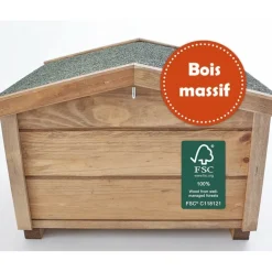 BB LOISIR - Abri cabane mangeoire hérisson refuge éxtérieur robuste en bois massif de haute qualité hibernation hiver