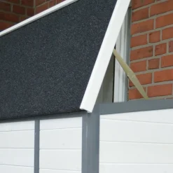 BB LOISIR - Cage clapier extérieur pour lapins 122x42,5x104 cm modèle- miette 081 gris-blanc