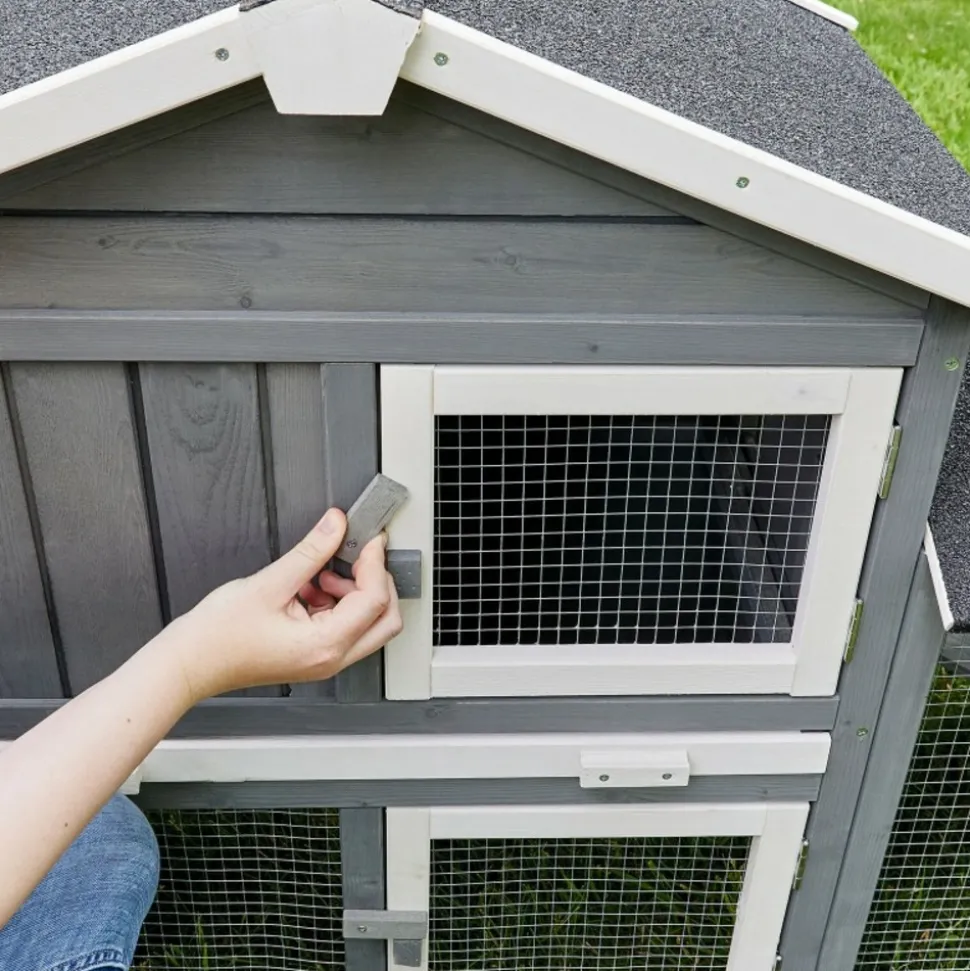 BB LOISIR - Cage clapier enclos lapin extérieur en bois haute qualité pour lapins petits animaux- modèle : 085 don camillo 69x54x85,5cm