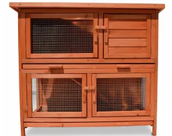 BB LOISIR - Cage clapier enclos lapin extérieur en bois haute qualité pour lapins petits animaux- modèle : 022 mukkel 104 x 55 x 94 cm