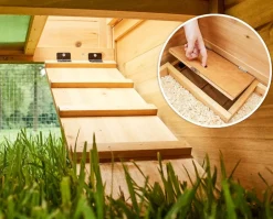 BB LOISIR - Cage clapier enclos lapin extérieur en bois haute qualité pour lapins petits animaux- modèle : 087 alpine 180x62x72cm