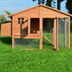 BB LOISIR - Poulailler de luxe en bois pour jardin exterieur 2-5 poules cage canard 2 perchoir nichoir 190 x 67 x 117 cm