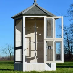 BB LOISIR - Voliere cage a oiseaux en bois de haute qualite 100 x 180 x 100 cm modele luise 309