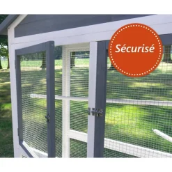 BB LOISIR - Volière cage à oiseaux en bois de haute qualité 122x58x177cm pour intérieur et extérieur –modèle « apollo xl 304 »