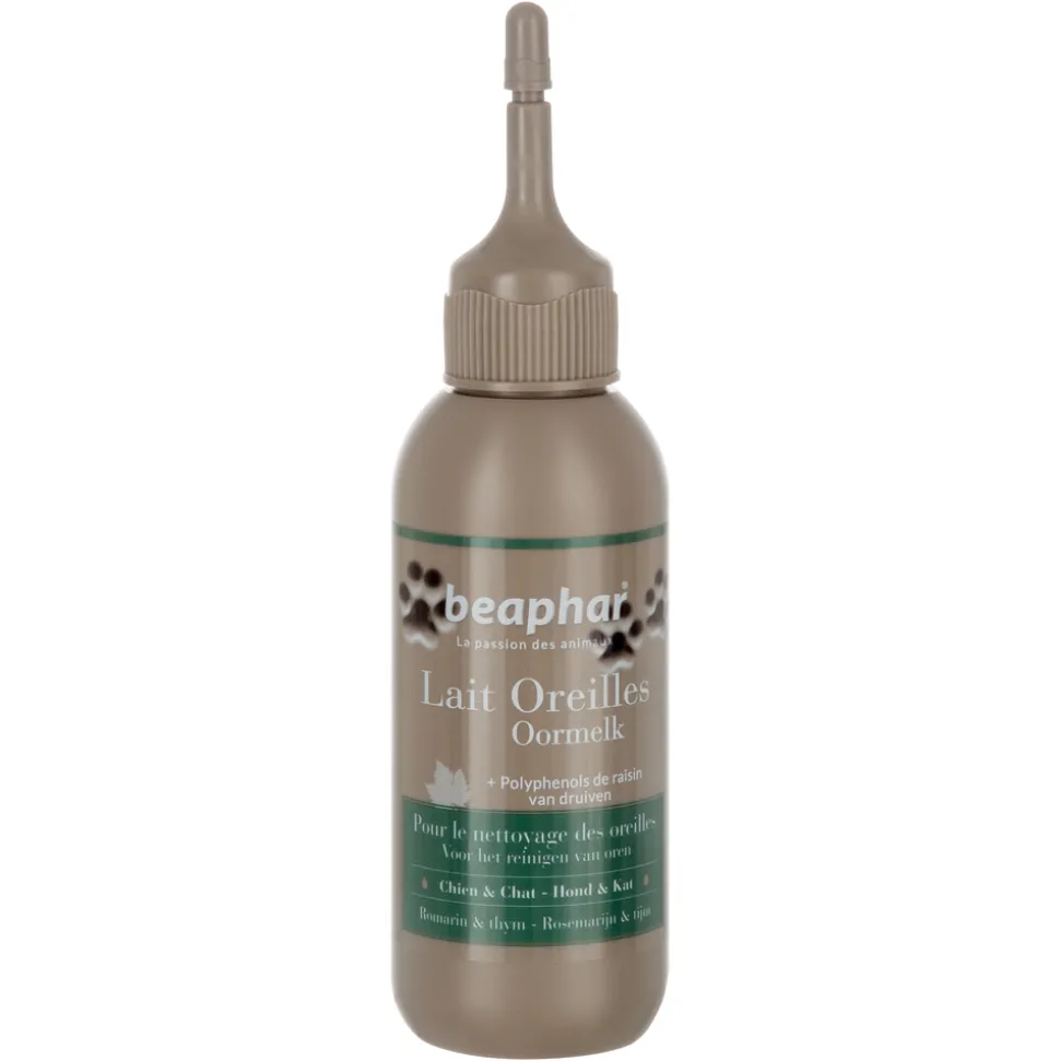 BEAPHAR - Lait nettoyant pour oreilles chiens et chats : Romarin et thym, 125 ml