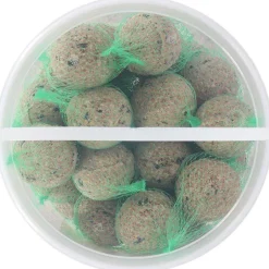 BEST FOR BIRDS - Boules de graisse avec filet dans un seau 30 pièces