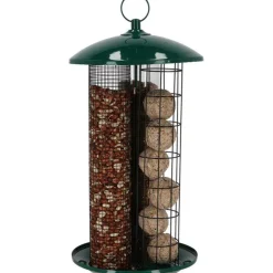 BEST FOR BIRDS - Mangeoire trio xxl graines, cacahuètes et boules de graisse