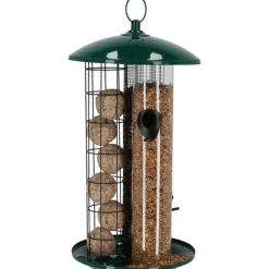 BEST FOR BIRDS - Mangeoire trio xxl graines, cacahuètes et boules de graisse