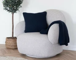 BEST MOBILIER - Adrano - plaid - 130x170 cm - en coton recyclé