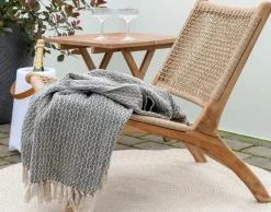 BEST MOBILIER - Fonni - plaid - 130x160 cm - en coton recyclé