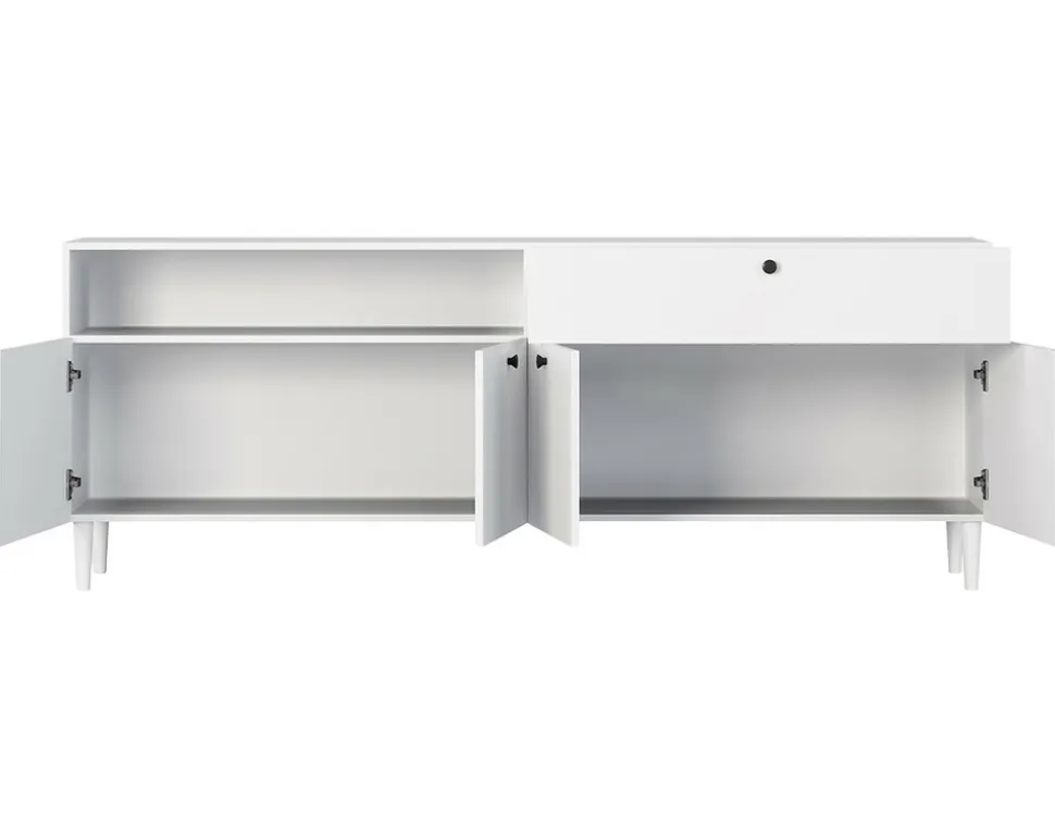 BEST MOBILIER - Gaby - buffet bas - blanc - 200 cm