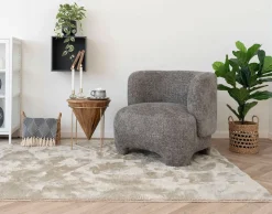 BEST MOBILIER - Mombosa - plaid - 130x180 cm - motif géométrique - en coton recyclé