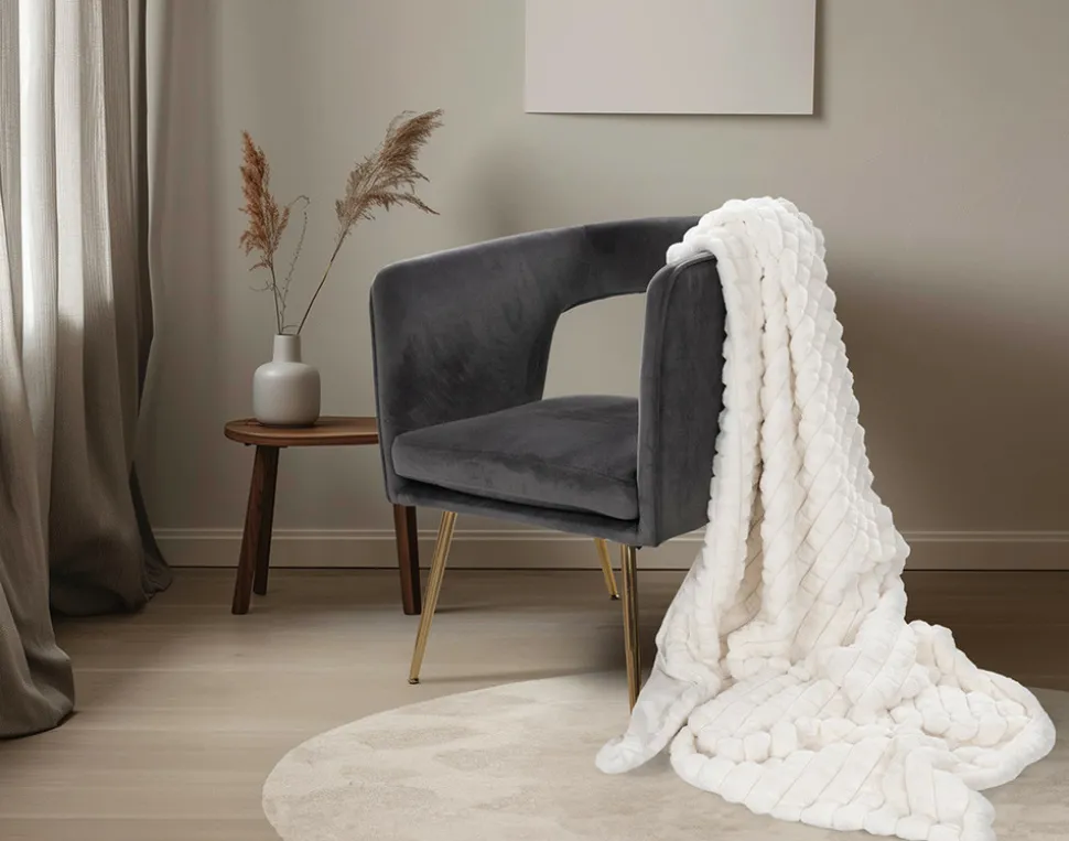 BEST MOBILIER - Sweety - plaid - 150x200 cm - en velours