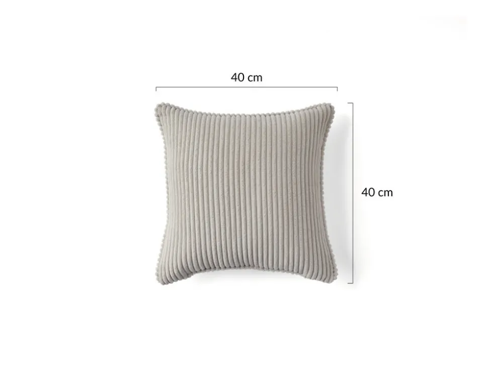 BEST MOBILIER - Topaze - coussin - en velours côtelé - 40x40 cm
