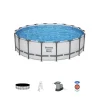BESTWAY - Kit piscine hors sol tubulaire bestway - steel pro max - 549 x 132 cm - rectangulaire (inclus filtre a cartouche + échelle + b