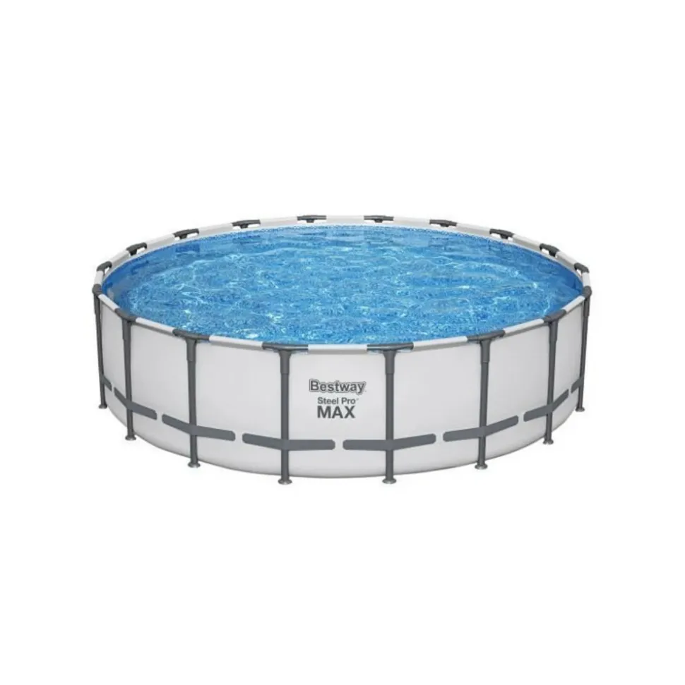 BESTWAY - Kit piscine hors sol tubulaire bestway - steel pro max - 549 x 132 cm - rectangulaire (inclus filtre a cartouche + échelle + b