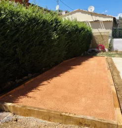 BIG BAG EXPRESS - Big bag de +/- 200kg - sable stabilisé rose de provence pour terrain de pétanque ø 0/4 mm - livraison standard