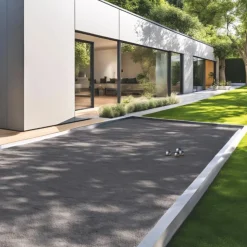 BIG BAG EXPRESS - Pack terrain de pétanque gris 75m² (traverses + géotextile + gnt + sable à pétanque gris) - livraison premium