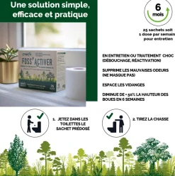 Biotonyx - new activateur biologique foss’activer - entretien ou traitement choc naturel 6 mois - 25 doses - 1kg