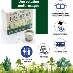 Biotonyx - new activateur biologique foss’activer - entretien ou traitement choc naturel 6 mois - 25 doses - 1kg