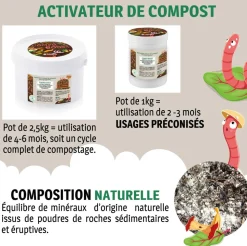 Biotonyx - poudre activateur naturel de compost - compo boost - accélérateur et désodorisant - anti-odeurs - 1kg