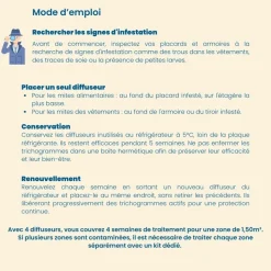 BIOTOP - Trichogrammes anti-mites des vêtements - 4 diffuseurs