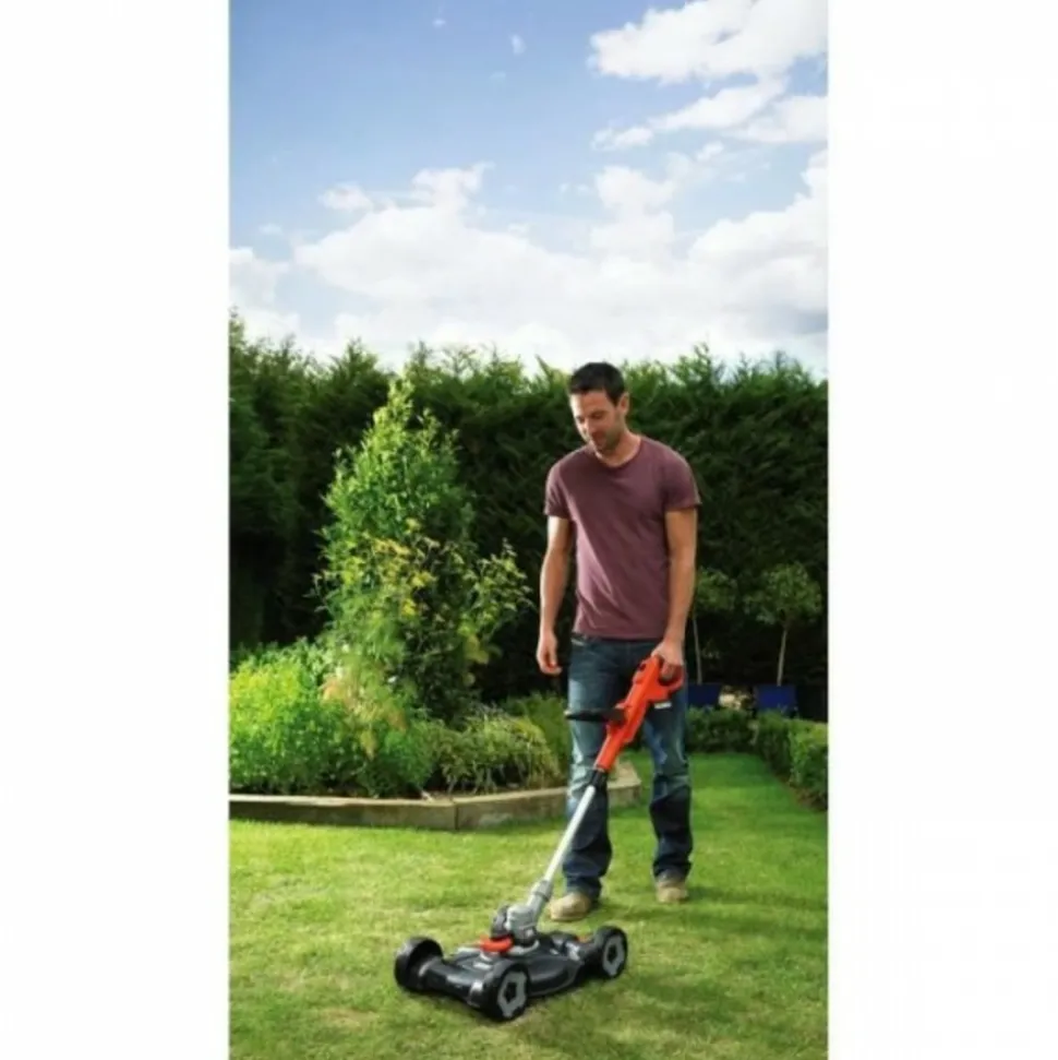 BLACK + DECKER - Tondeuse a gazon outil 3en1 sur batterie 18v 28cm de coupe black+decker stc1820cm - grande autonomie