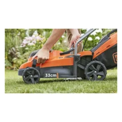 BLACK+DECKER - Black + decker tondeuse 33 cm sans fil lithium 18v - 2,5ah - 2 batteries - 1 chargeur - bcmw3318l2-qw