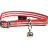 BOBBY - Collier pour chat, stripe rouge 11cm
