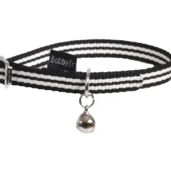 BOBBY - Collier pour chat, stripe noir 11cm