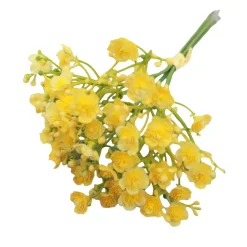 Bouquet de gypsophila artificielle - 12 tiges,fleurs jaunes