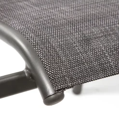 BRIGHTON - Fauteuil de jardin ARIES Bello aluminium et toile gris - 62x56x90 cm