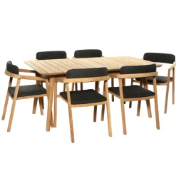 BRIGHTON - Fauteuil de jardin en teck Astra 60x58,5x80cm