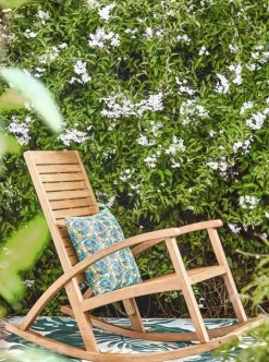 BRIGHTON - Fauteuil d'extérieur à bascule MAYA en bois d'acacia - 115x66x97 cm