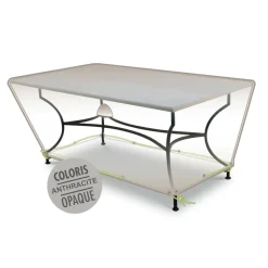BRIGHTON - Housse pour table et chaises de jardin en polyester - 240x130x70 cm