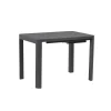 BRIGHTON - Table de jardin à rallonge VOLUTE, anthracite - 106,5/143,5x70x75cm