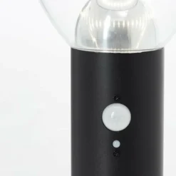 BRILLIANT - Borne extérieure - - tulip - led et solaire - détecteur de mouvement - acier inoxydable et plastique - 4 w - noir