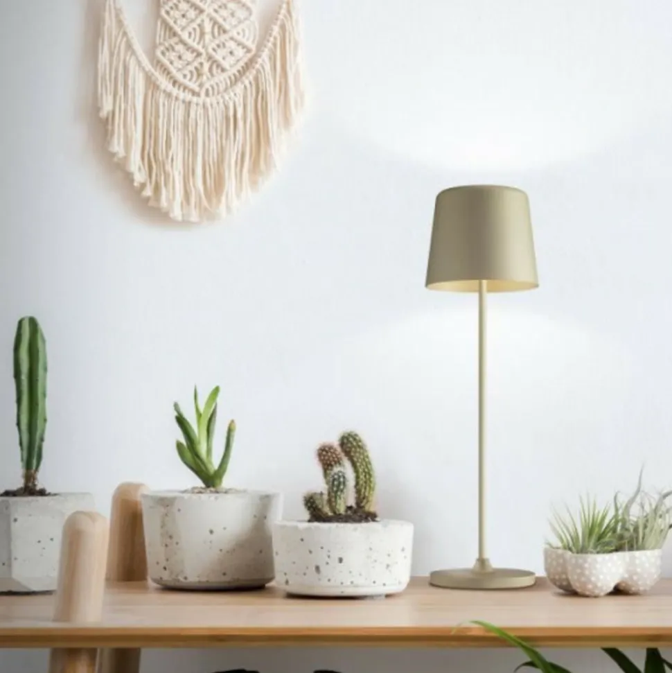 BRILLIANT - Lampe a poser led kaami - métal et plastique - cappuccino - 2w - ip44