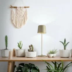 BRILLIANT - Lampe a poser led kaami - métal et plastique - cappuccino - 2w - ip44