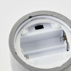 BRILLIANT - Lot 3 lampes a poser led bougie - 2500k - plastique et verre - gris et blanc mat