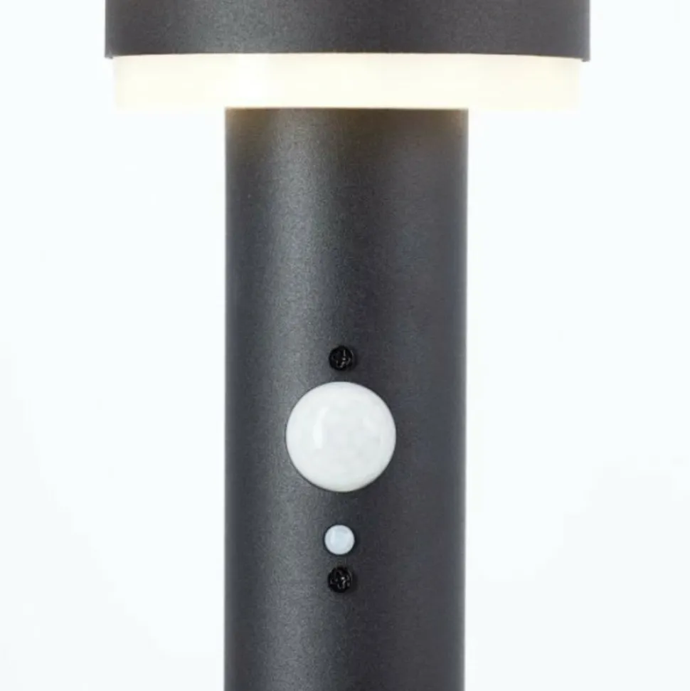 BRILLIANT - Potelet extérieur - - garvina - led et solaire - détecteur de mouvement - acier inoxydable et plastique - 4 w - noir