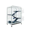 Cage Tower à 3 étages pour chinchilla,furet : blanc,bleu Hauteur 93cm