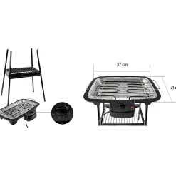 CAMRY - Barbecue électrique camry cr-6612, puissance 2000w, ajustements de température en douceur, voyant du thermostat
