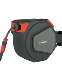 CAP VERT - Devidoir de tuyau d'arrosage mural - enrouleur automatique - l. (m):15