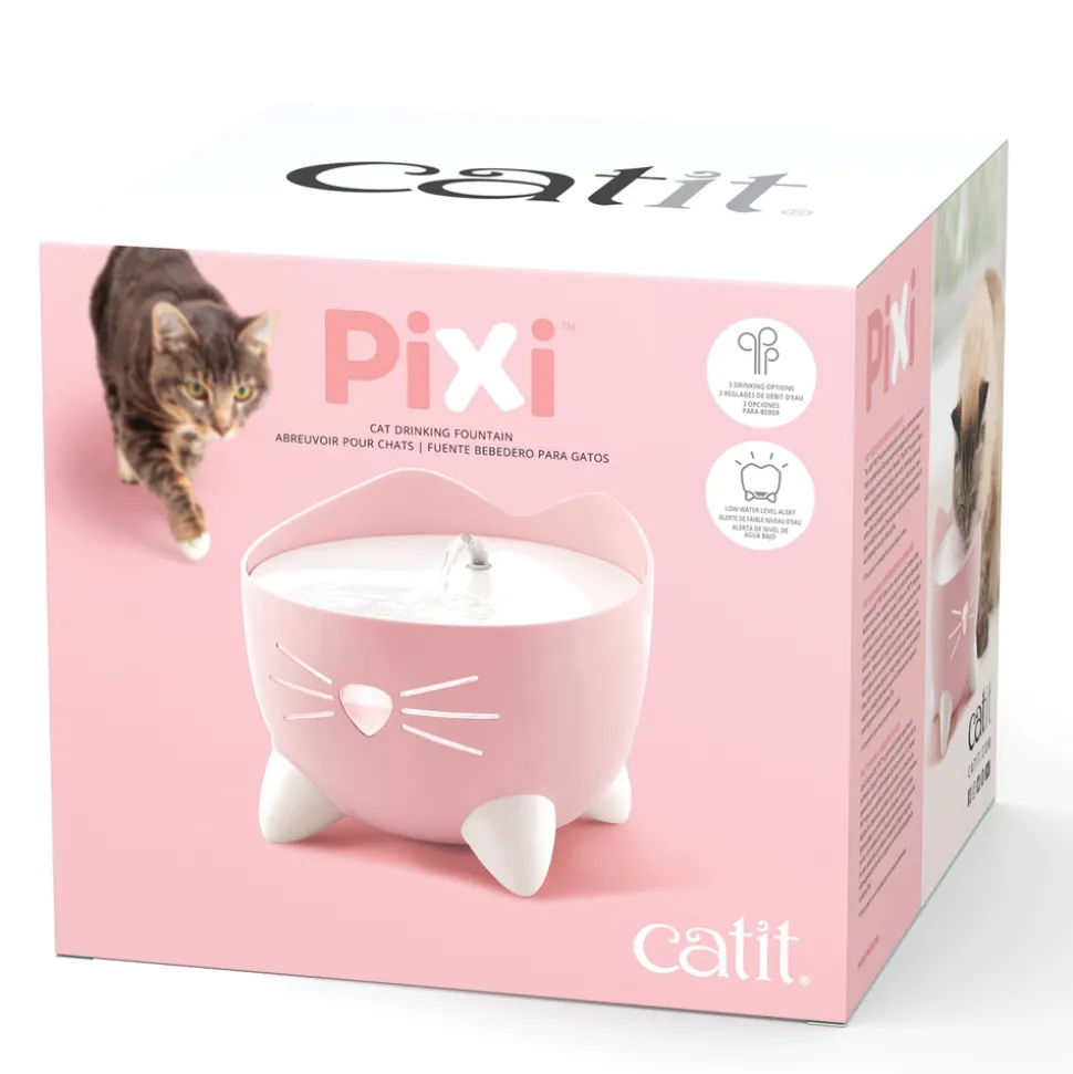 CAT IT - Abreuvoir Pixi pour chat 20x20x17cm rose