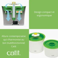 CATIT - Fontaine à fleur pour chats senses 2.0 3 l