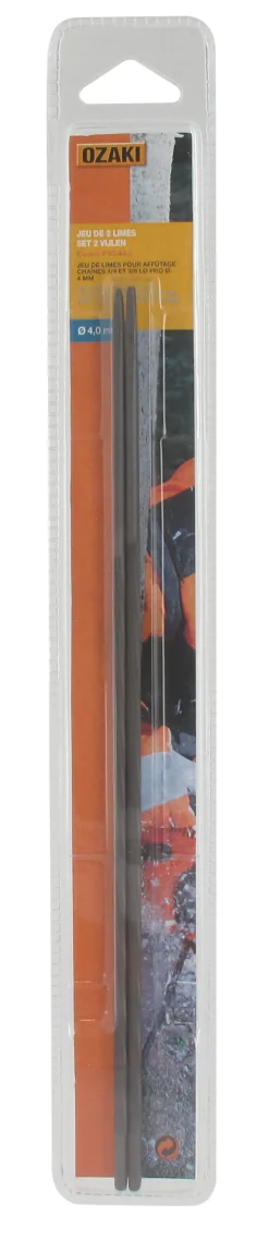 CENTRALE BRICO - Jeu de 2 limes pour affutage chaine 1/4 et 3/8 lo pro - ø: 4,0mm