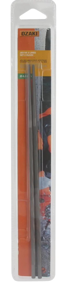 CENTRALE BRICO - Jeu de 2 limes pour affutage chaine 325" et 3/8" - ø: 4,8mm